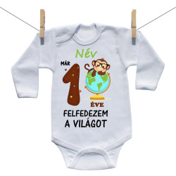 Hosszú ujjú body Már 1 hónapja fedezem fel a világot