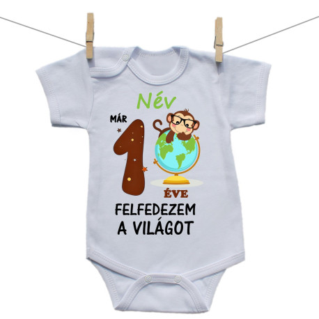 Rővid ujjú body Már 1 hónapja fedezem fel a világot