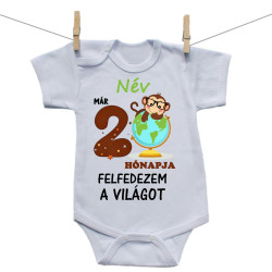Rővid ujjú body Már 2 hónapja fedezem fel a világot