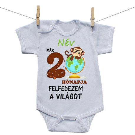Rővid ujjú body Már 2 hónapja fedezem fel a világot Rővid ujjú body Már 2 hónapja fedezem fel a világot