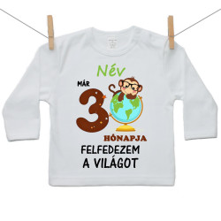 Hosszú ujjú póló Már 3 hónapja fedezem fel a világot