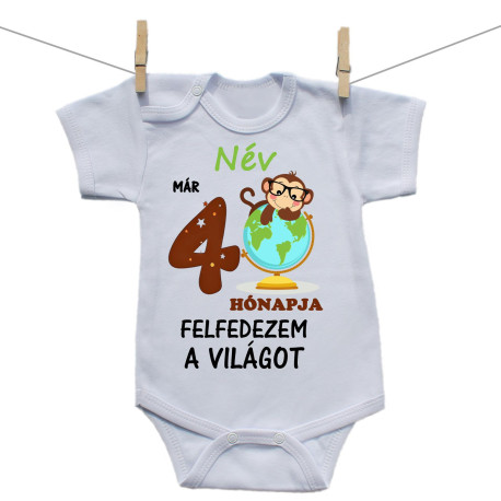 Rővid ujjú body Már 4 hónapja fedezem fel a világot