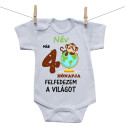 Rővid ujjú body Már 4 hónapja fedezem fel a világot