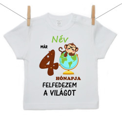 Rővid ujjú póló Már 4 hónapja fedezem fel a világot
