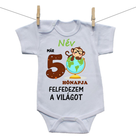 Rővid ujjú body Már 5 hónapja fedezem fel a világot