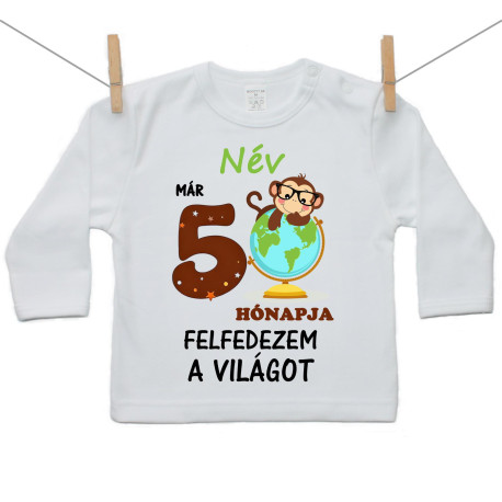 Hosszú ujjú póló Már 5 hónapja fedezem fel a világot
