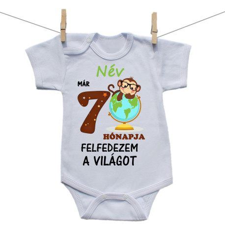 Rővid ujjú body Már 7 hónapja fedezem fel a világot Rővid ujjú body Már 7 hónapja fedezem fel a világot