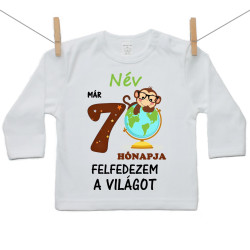 Hosszú ujjú póló Már 7 hónapja fedezem fel a világot