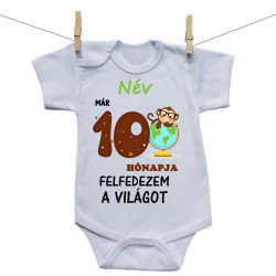 Rővid ujjú body Már 10 hónapja fedezem fel a világot