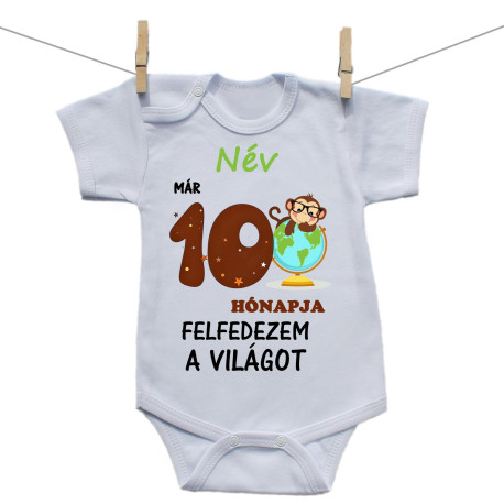 Rővid ujjú body Már 10 hónapja fedezem fel a világot