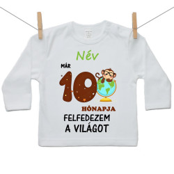 Hosszú ujjú póló Már 10 hónapja fedezem fel a világot