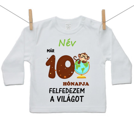 Hosszú ujjú póló Már 10 hónapja fedezem fel a világot