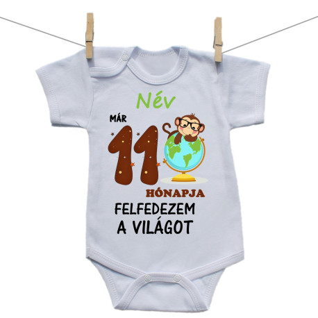 Rővid ujjú body Már 11 hónapja fedezem fel a világot Rővid ujjú body Már 11 hónapja fedezem fel a világot