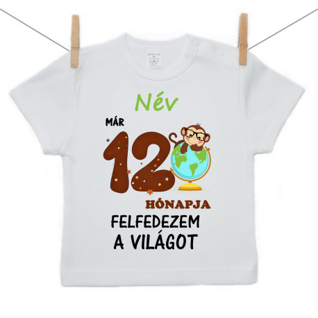 Rővid ujjú póló Már 12 hónapja fedezem fel a világot Rővid ujjú póló Már 12 hónapja fedezem fel a világot