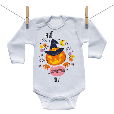 Hosszú ujjú body Első halloweeni tököm Hosszú ujjú body Első halloweeni tököm