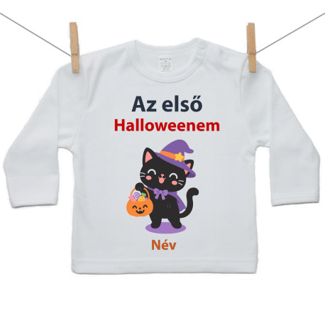 Hosszú ujjú póló Az első Halloweenem Hosszú ujjú póló Az első Halloweenem