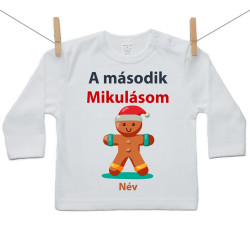 Hosszú ujjú póló Második Mikulásom mézeskaláccsal
