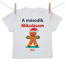 Rővid ujjú póló Második Mikulásom mézeskaláccsal