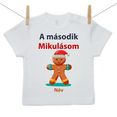 Rővid ujjú póló Második Mikulásom mézeskaláccsal Rővid ujjú póló Második Mikulásom mézeskaláccsal
