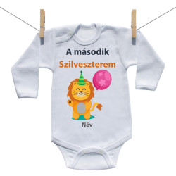 Hosszú ujjú body Második Szilveszterem kisoroszlánnal