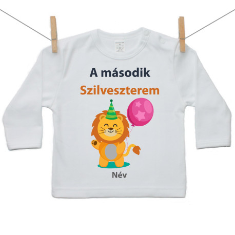 Hosszú ujjú póló Második Szilveszterem kisoroszlánnal