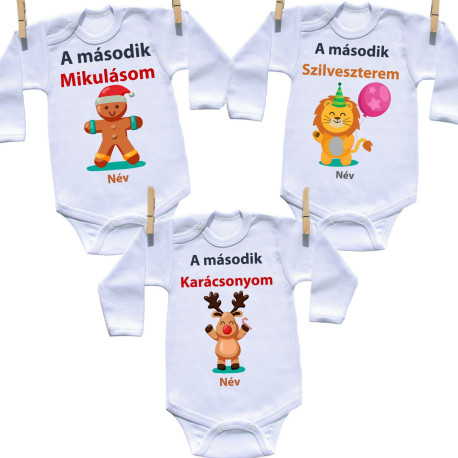 Mesés második ünnepek Mikulástól Szilveszterig - 3 db-os body szett Mesés második ünnepek Mikulástól Szilveszterig - 3 db-os body szett