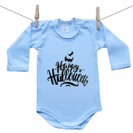 Hosszú ujjú body (kék) Happy Halloween