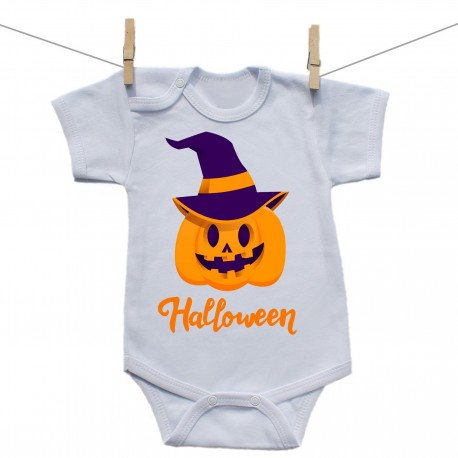 Rövid ujjú body Halloween tök