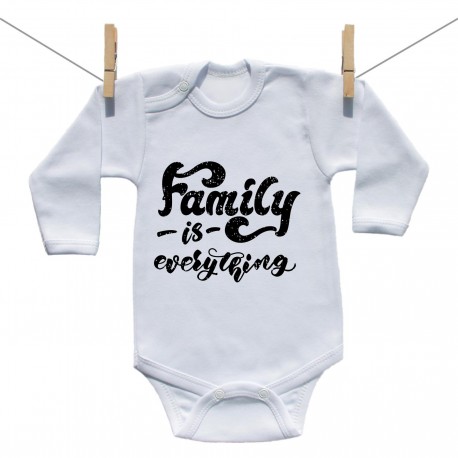 Hosszú ujjú body Family is everything