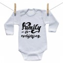 Hosszú ujjú body Family is everything