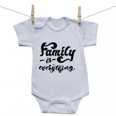 Rövid ujjú body Family is everything