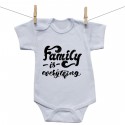 Rövid ujjú body Family is everything