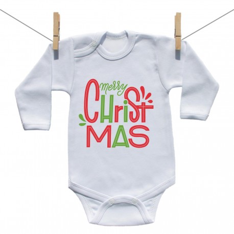 Hosszú ujjú body Merry Christmas