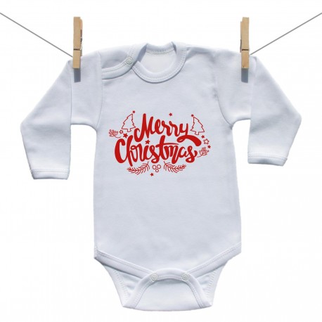 Hosszú ujjú body Merry Christmas