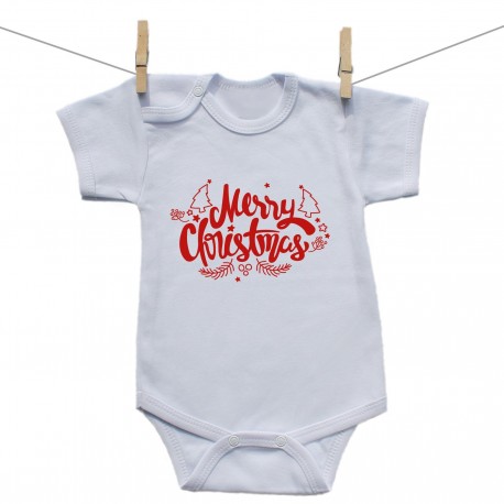 Rövid ujjú body Merry Christmas
