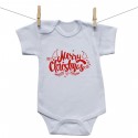 Rövid ujjú body Merry Christmas