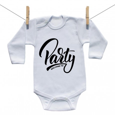 Hosszú ujjú body Welcome to party