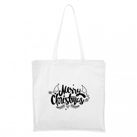 Maxi Táska - fehér Merry Christmas
