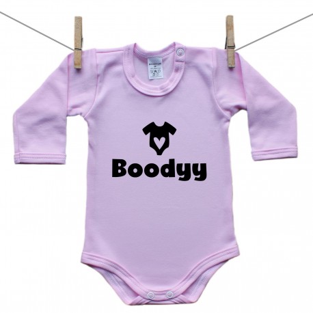 Hosszú ujjú body (rózsaszín) Boodyy