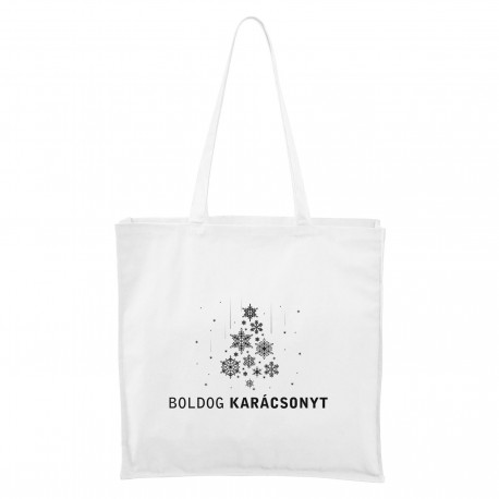 Maxi Táska - fehér Boldog Karácsonyt 